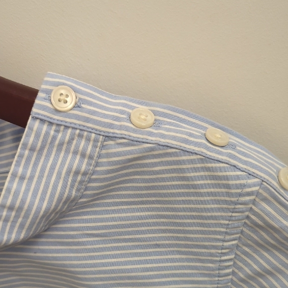 J. Crew Women's Light Blue Strip Tunic Top - Picture 3 of 5